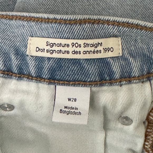 Calvin Klein Signature 90s Straight Denim Jean size 28 Y2K Vtg Mom Jeans - Picture 5 of 6